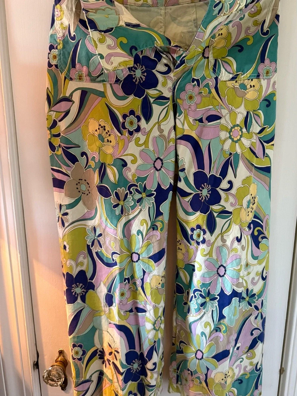 Anthropologie Multi-Color Wide-Leg Printed Palazzo Pants